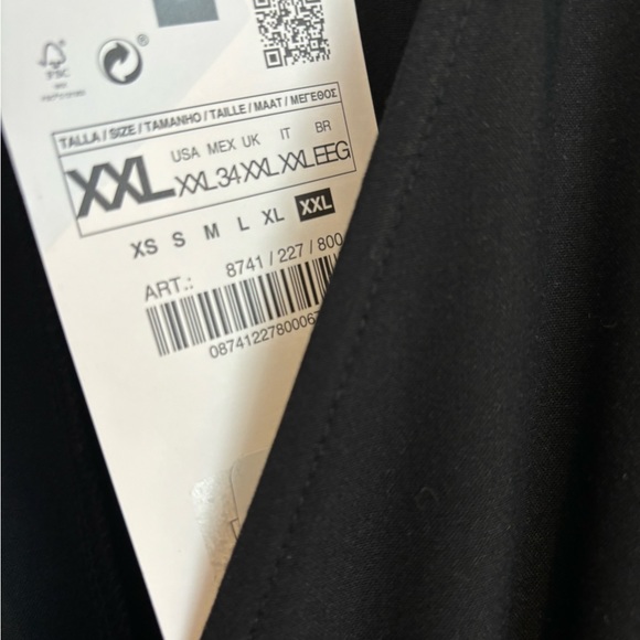 NEW ….Zara black midi dress NWT - Picture 8 of 16